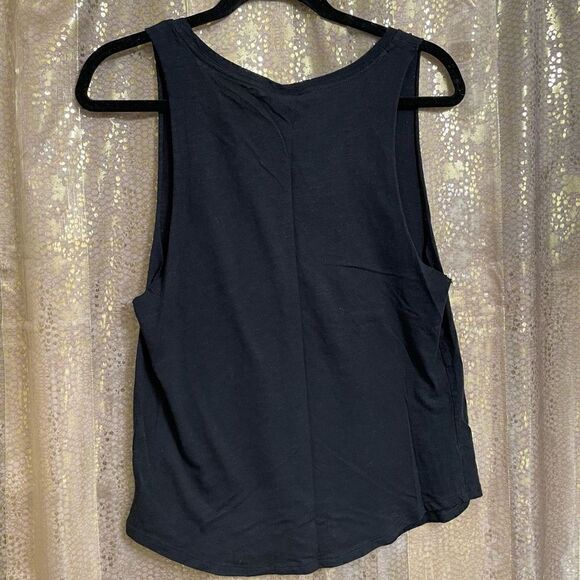 PINK Victorias Secret black/neon green guac muscle tanktop, S - Picture 2 of 4